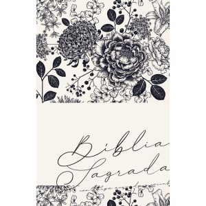 BÍBLIA ARC FLORAL CREME - LETRA GIGANTE: COM HARPA AVIVADA E CORINHOS